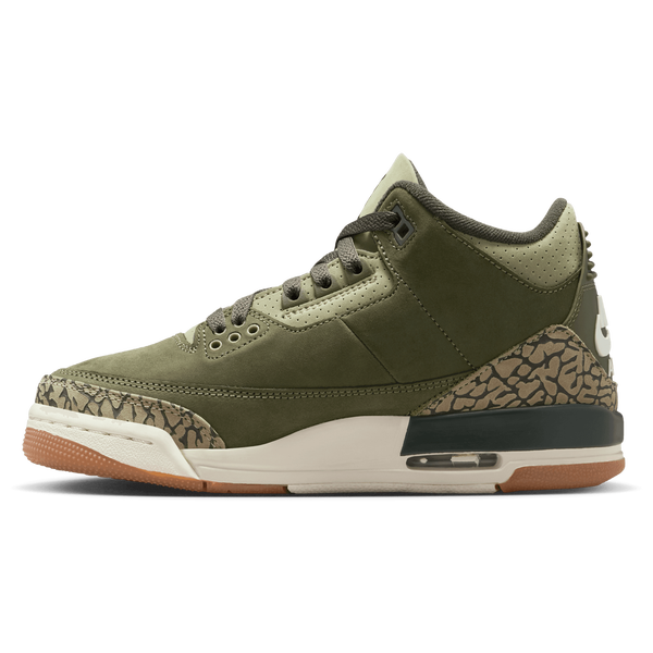 Jordan Retro 3 - Boys' Grade School - Neutral Olive/Sequoia/Medium Olive - Image 2