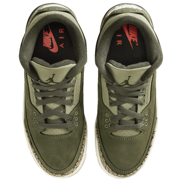 Jordan Retro 3 - Boys' Grade School - Neutral Olive/Sequoia/Medium Olive - Image 4