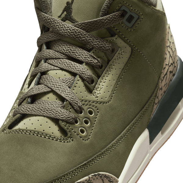 Jordan Retro 3 - Boys' Grade School - Neutral Olive/Sequoia/Medium Olive - Image 7