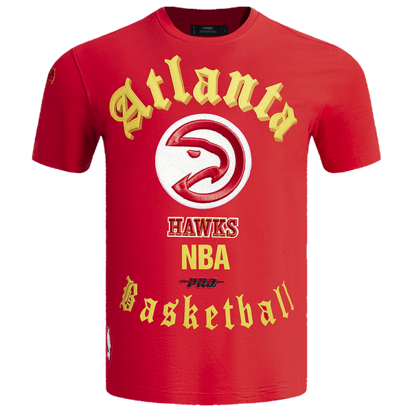 Pro Standard HAWKS OLD ENGLISH SJ TEE - Men's - Red