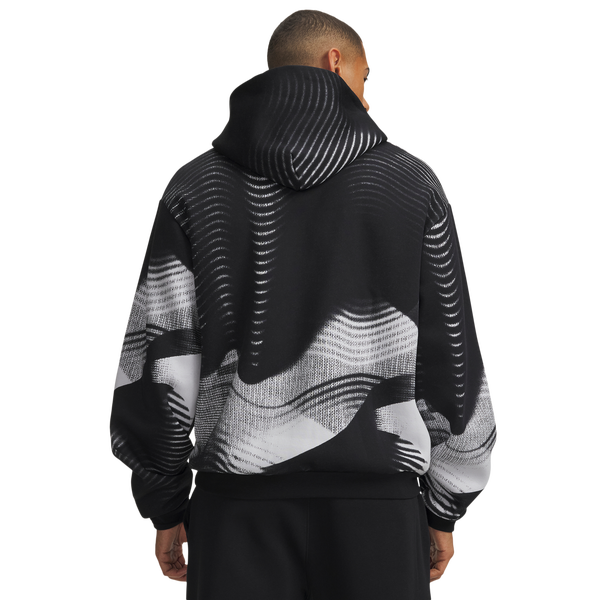 Under Armour Icon Print Fleece Hoodie - Men's - Black/Black - Image 2
