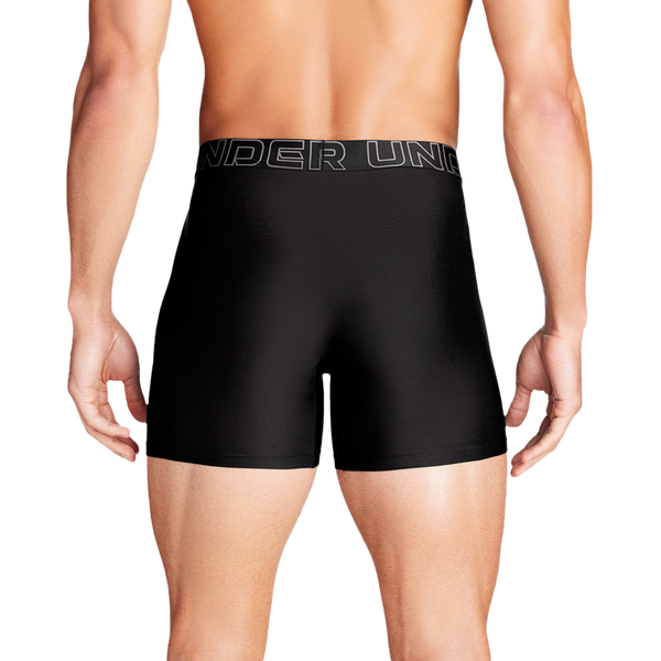 Under Armour Performance Tech Boxer Brief- Solid 6 IN 3PK - Men's - Black/Black/Black - Image 2
