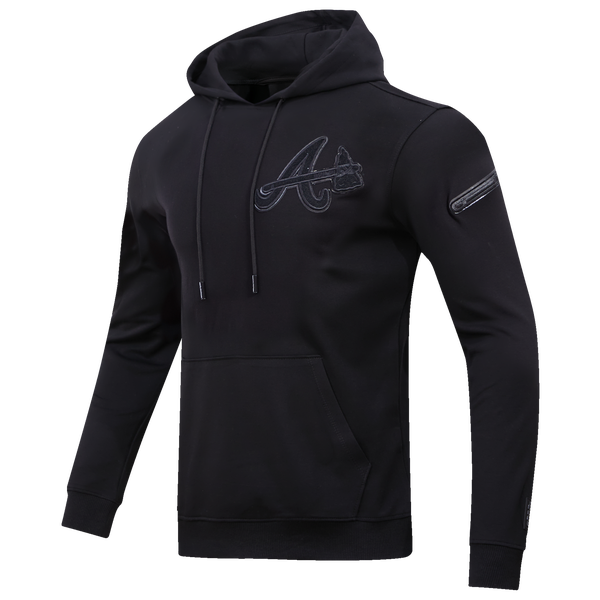 Pro Standard BRAVES TRIPLE BLACK DK PO HOODIE - Men's - Image 3