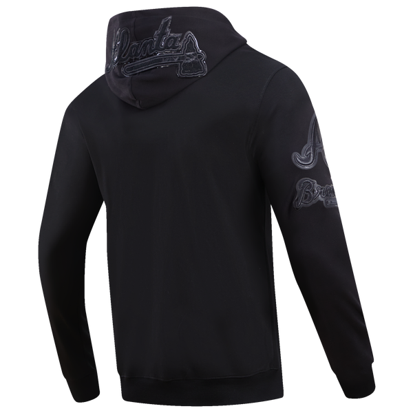 Pro Standard BRAVES TRIPLE BLACK DK PO HOODIE - Men's - Image 4