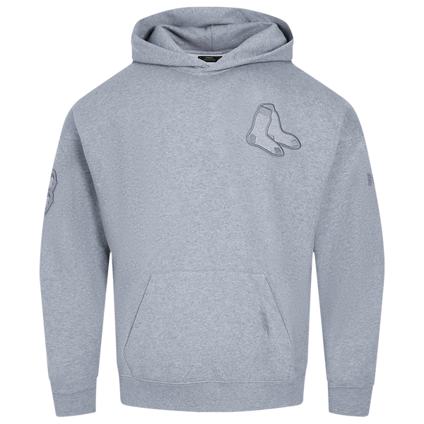 Pro Standard RED SOX NEUTRAL DROP SHOULDER FLC PO HOODIE - Men's - Dark Heather Gray