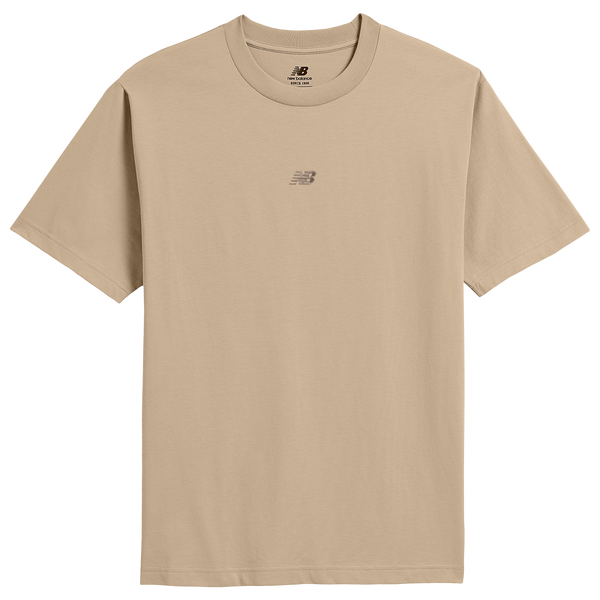 New Balance Oversized Center Chest Emblem Tonal T-Shirt - Men's - Tan
