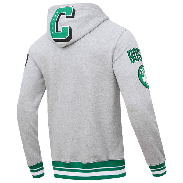 Pro Standard CELTICS MASH UP RIB FLC PO HOODIE - Men's - Heather Grey/Green - Image 4