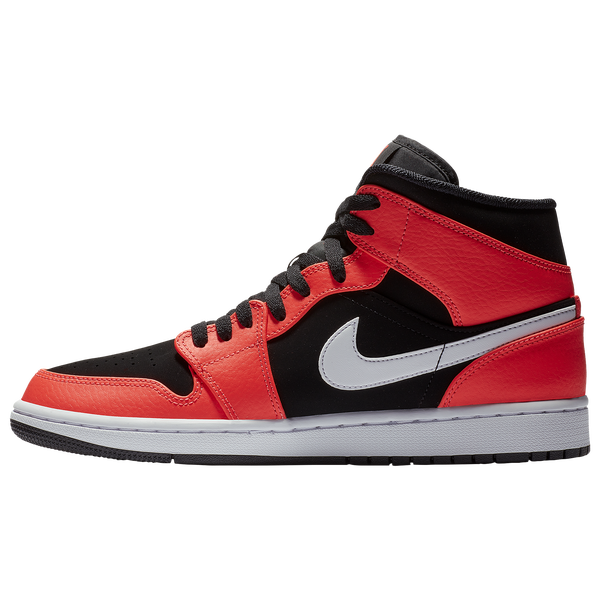 Jordan AJ 1 Mid - Men's - Black/Infrared 23/White - Image 2