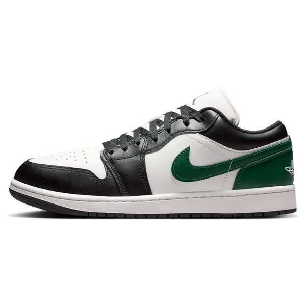 Jordan AJ 1 Low - Men's - Summit White/Black/Gorge Green - Image 2