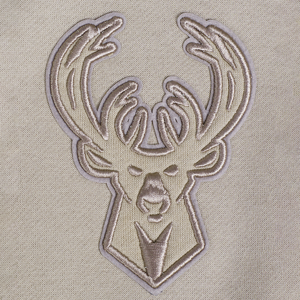 Pro Standard BUCKS NEUTRAL DROP SHOULDER FLC PO HOODIE - Men's - Taupe - Image 5