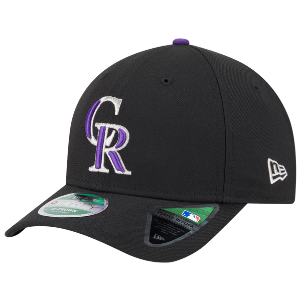 New Era Rockies Player Replica 9FORTY Cap - Men's - Black/Purple