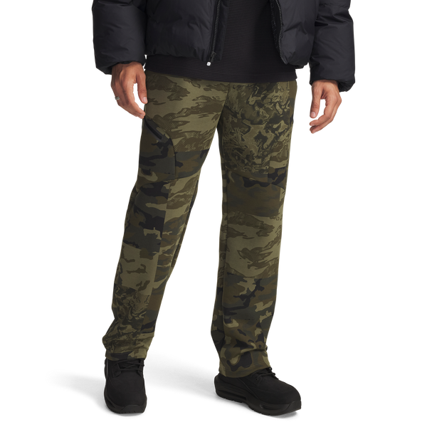 Under Armour Unstoppable Fleece Camo Pants - Men's - Black/Marine Od Green - Image 3