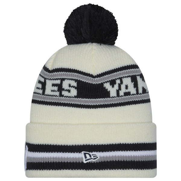 New Era Yankees Striped Classic Pomknit - Adult - White/Navy - Image 2