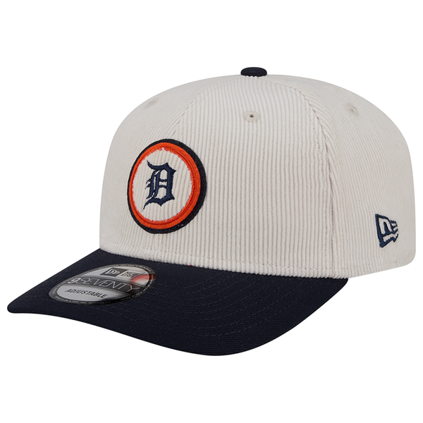 New Era Tigers 9Seventy Cord Loyal Cap - Adult - White/Navy