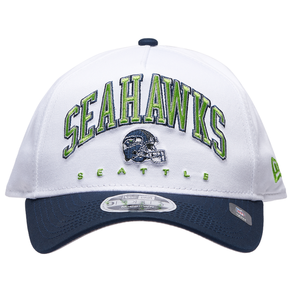 New Era Seahawks 9Forty A-Frame 2T Arch Cap - Adult - White/Navy - Image 2
