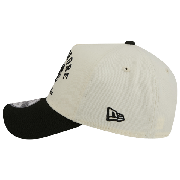 New Era Orioles 9FORTY A-Frame UPSD Arch Cap - Adult - White/Black - Image 5