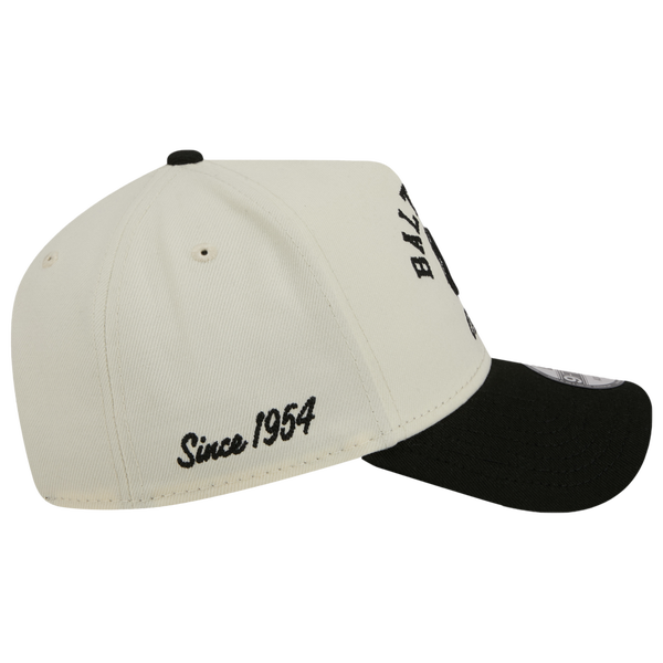 New Era Orioles 9FORTY A-Frame UPSD Arch Cap - Adult - White/Black - Image 6