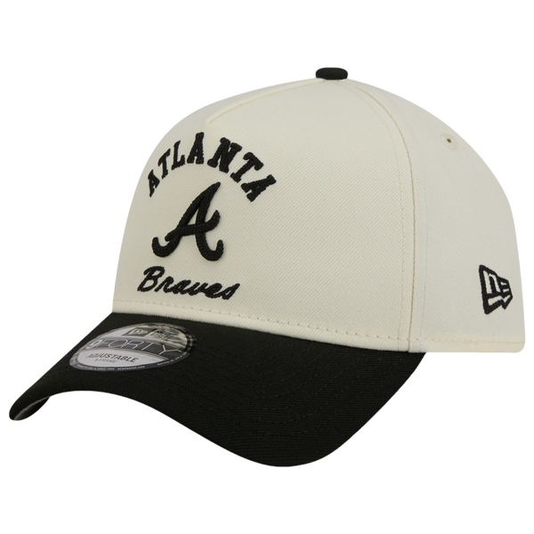 New Era Braves 9FORTY A-Frame Arch Cap - Adult - White/Black