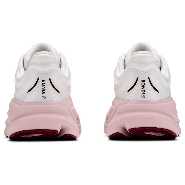 HOKA Bondi 9 - Women's - White/Pink/Pink - Image 3