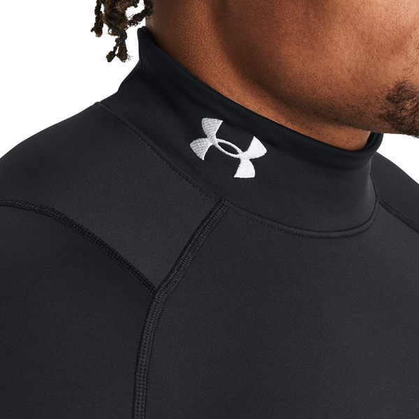 Under Armour CG Armour Fitted Mock - Men's - Black/Black - Image 3