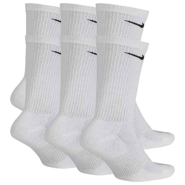 Nike 6 Pack Everyday Plus Cushioned Socks - Men's - Black/White - Image 3