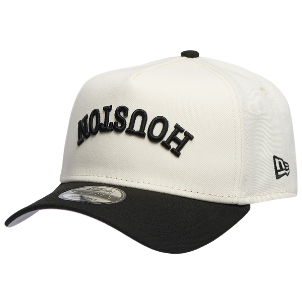 New Era Astros 9Forty A-Frame Upside Wordmark Cap - Adult - Chrome/Black