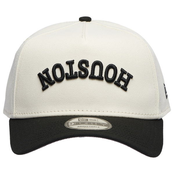 New Era Astros 9Forty A-Frame Upside Wordmark Cap - Adult - Chrome/Black - Image 2