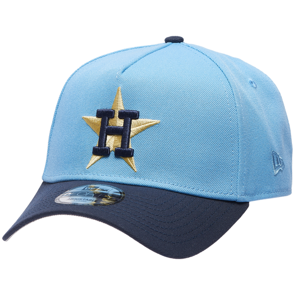 New Era Astros 9Forty A-Frame Cap - Adult - Gold/Blue/Navy