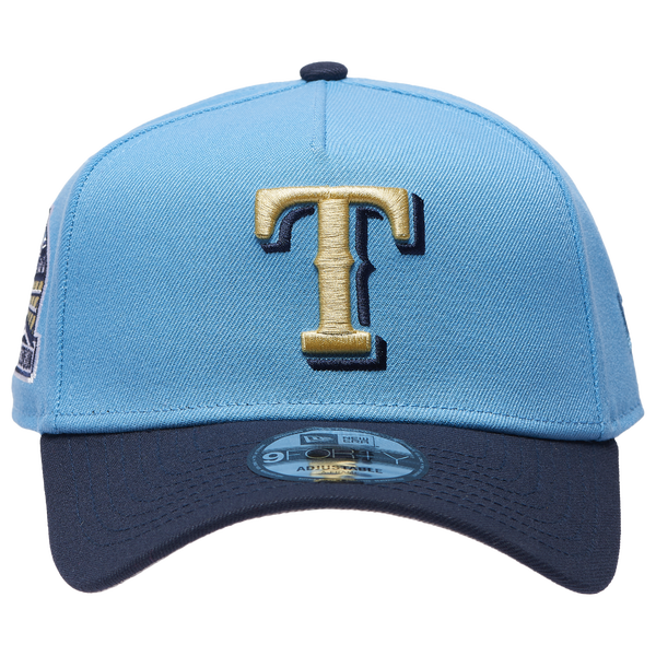 New Era Rangers 9Forty A-Frame Cap - Adult - Navy/Blue/Gold - Image 2