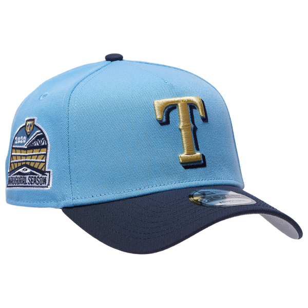 New Era Rangers 9Forty A-Frame Cap - Adult - Navy/Blue/Gold - Image 3