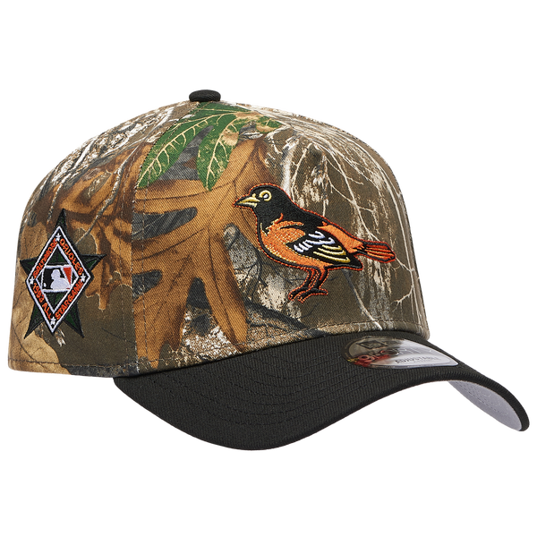 New Era Orioles 940 A-Frame RealTree Cap - Adult - Camo/Black - Image 3