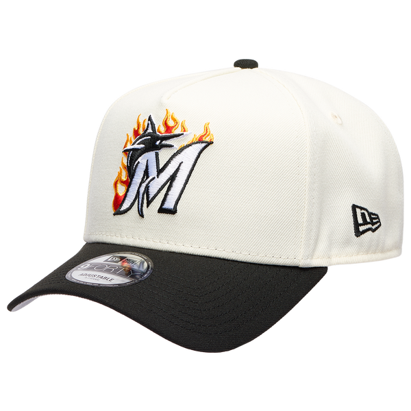 New Era MLB 940 A-Frame Flame Cap - Adult - White/Black