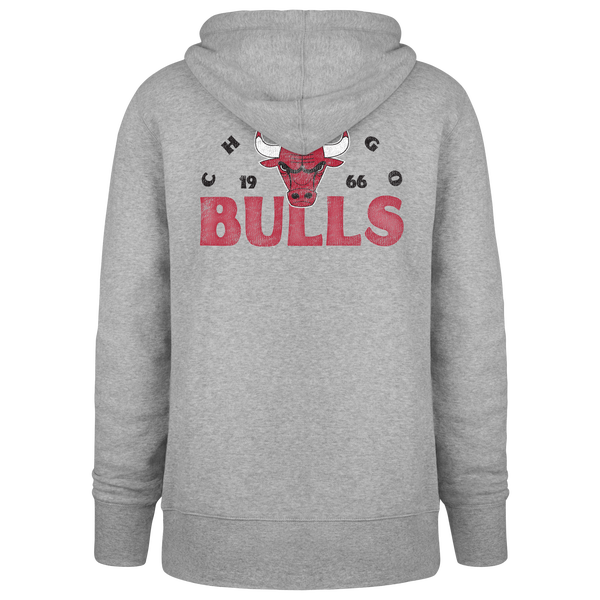 47 Brand Bulls Arcitext Headline Hoodie - Men's - Slate Gray - Image 2