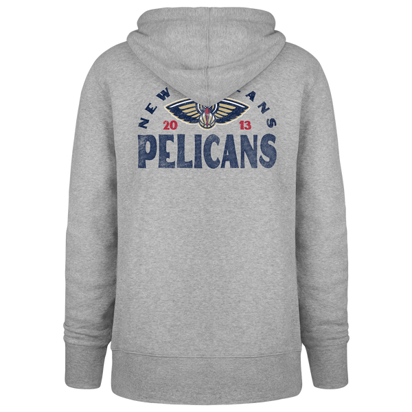 47 Brand Pelicans Arcitext Headline Hoodie - Men's - Slate Gray - Image 2