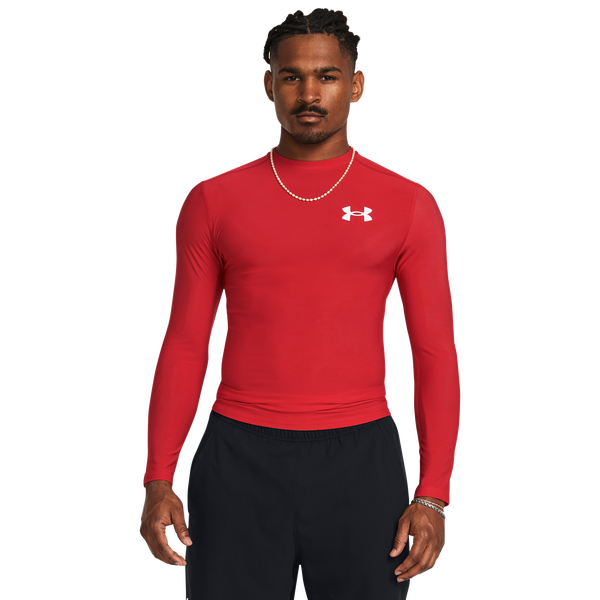 Under Armour Heatgear OG Compression Long Sleeve - Men's - Red/White - Image 4