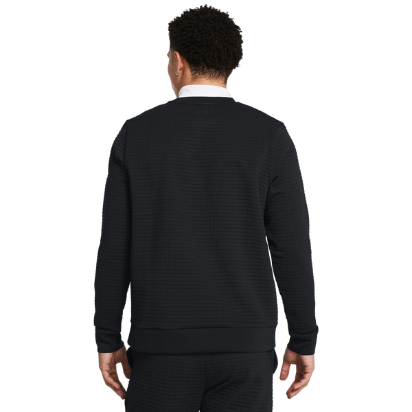 Under Armour Unstoppable Fleece Grid Crew - Men's - Black/Black - Image 2