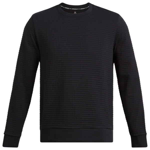 Under Armour Unstoppable Fleece Grid Crew - Men's - Black/Black - Image 3