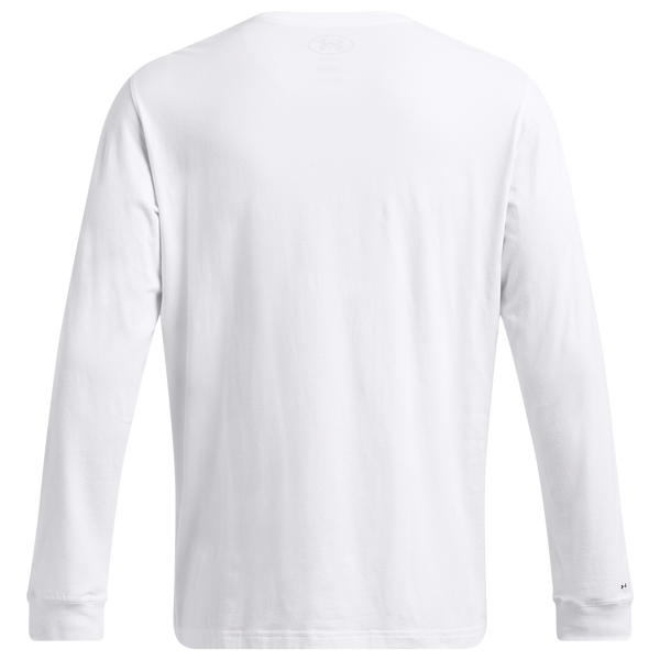 Under Armour Icon Charged Cotton Long Sleeve - Men's - White/Halo Gray - Image 2