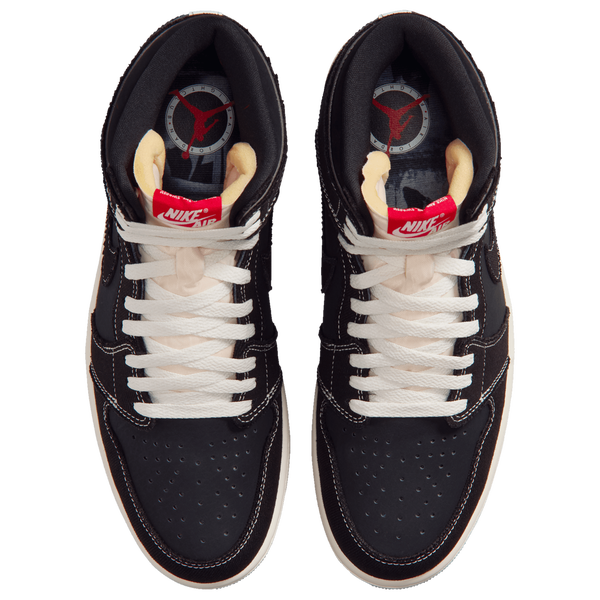 Jordan AJ 1 Retro High OG FC - Men's - Black/University Red/Sail - Image 4