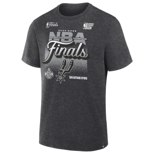 Fanatics Spurs Conference Champions Locker Room T-Shirt - Men's - Charcoal Heather