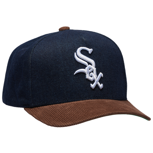 Mitchell & Ness White Sox Denim Cord Pro Pinch Cap - Adult - Navy/Brown - Image 3