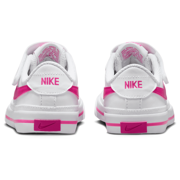 Nike Court Legacy - Boys' Preschool - White/Laser Fuchsia - Image 3