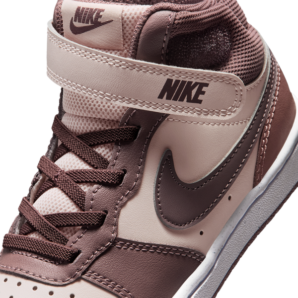 Nike Court Borough Mid 2 - Boys' Preschool - Silt Red/Tattoo/White - Image 7
