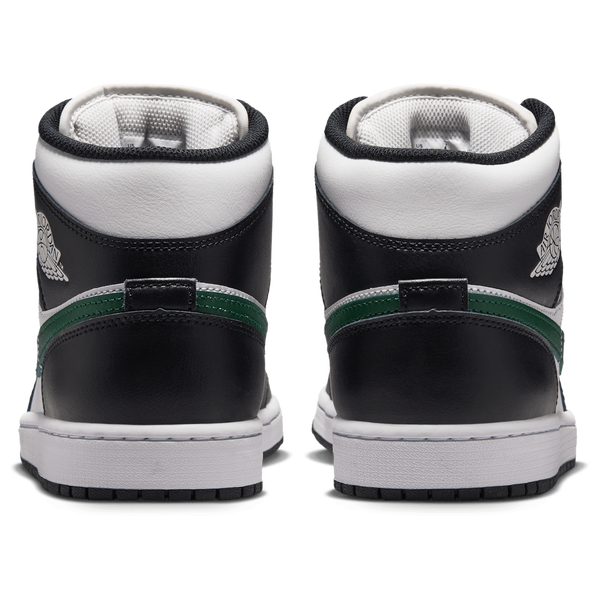 Jordan AJ 1 Mid - Men's - Black/Summit White/Gorge Green - Image 3