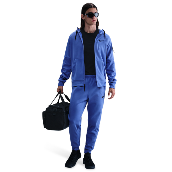 Nike Therma Fleece Full-Zip Hoodie - Men's - Comet Blue/Comet Blue/Black - Image 4