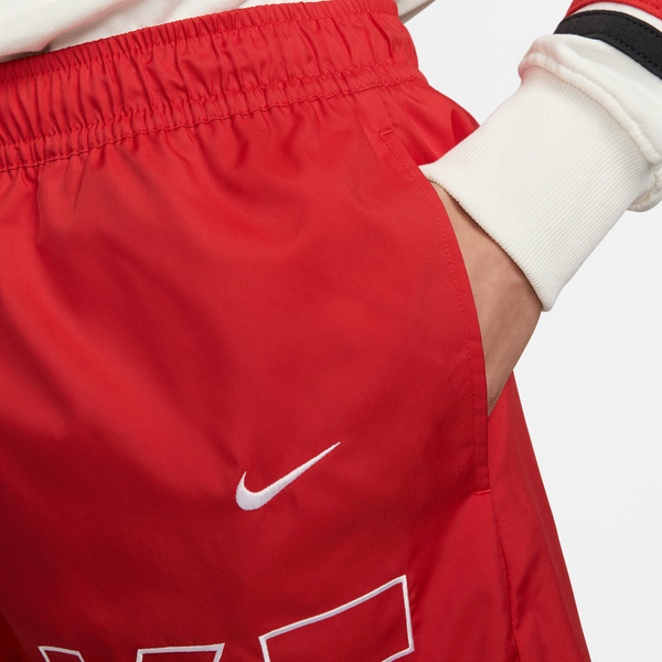 Nike Woven Monogram Flow Shorts - Men's - White/Red - Image 4
