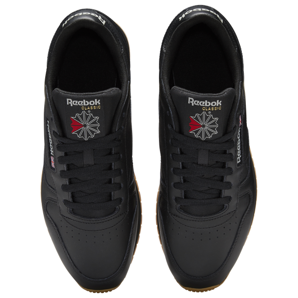 Reebok Classic Leather - Men's - Black/Black - Image 4