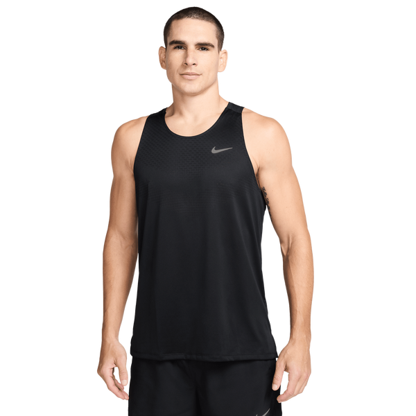 Nike Dri-FIT ADV STRIDE TANK - Men's - Black/Reflective Silver