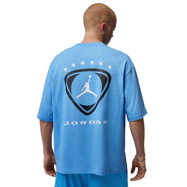 Jordan Brooklyn Oversized Graphic Short Sleeve Crew - Men's - University Blue/Black - Image 2