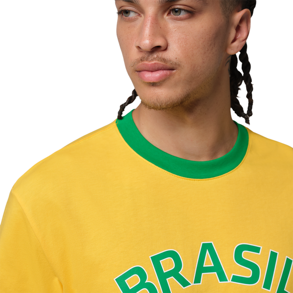 Jordan Brasil Short Sleeve T-Shirt - Men's - Varsity Maize/Varsity Maize/Lucky Green - Image 3